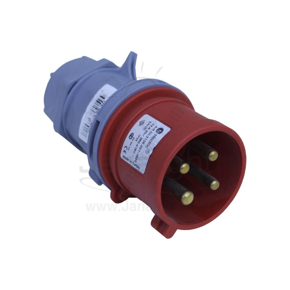 فيشة دكر صاروخ 32 امبير 4 بول تركي لزوم لوحة 32A 4 poles Industrial Connector Plug